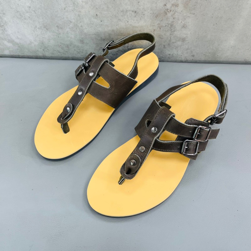 Sandal Unisex, dép quai ngang, dép nam da bò, không thấm nước, êm chân thoải mái  Atshoes XDMM02