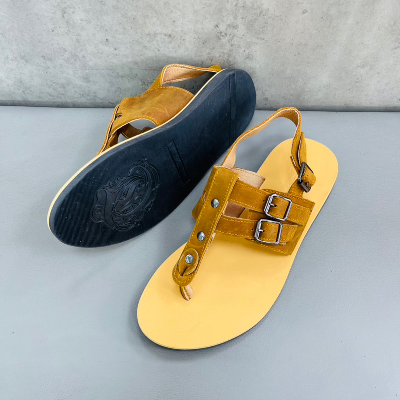 Sandal Unisex, dép quai ngang, dép nam da bò, không thấm nước, êm chân thoải mái  Atshoes XDMM02