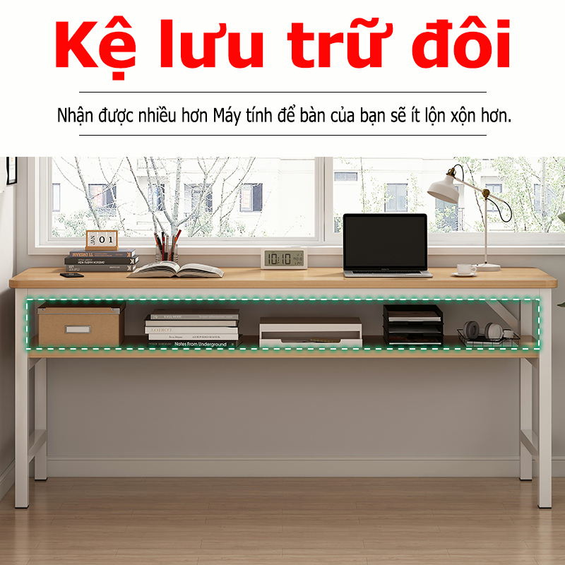 Bàn học hai tầng máy tính bàn viết thiết kế cuộc sống | BigBuy360 - bigbuy360.vn