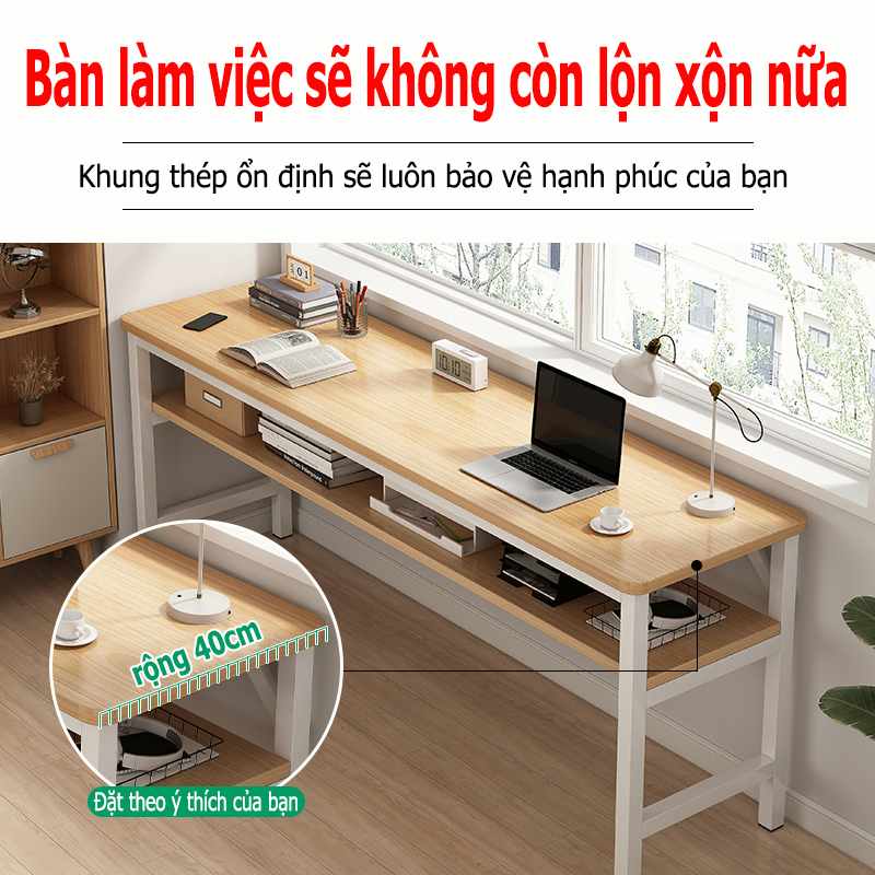 Bàn học hai tầng máy tính bàn viết thiết kế cuộc sống | BigBuy360 - bigbuy360.vn