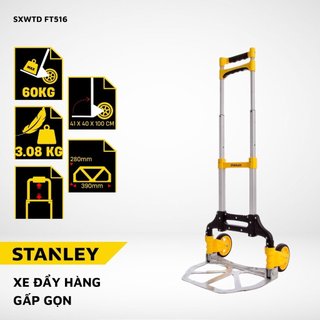 Xe đẩy hàng gấp gọn Stanley FT516 - Xe kéo hàng bền bỉ, dễ sử dụng tải trọng 60kg - Chính hãng