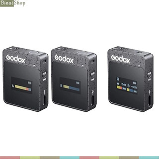 Godox movelink ii - micro cài áo không dây 2.4ghz cho smartphone, máy ảnh, sử dụng 10 giờ, phạm vi thu 100m