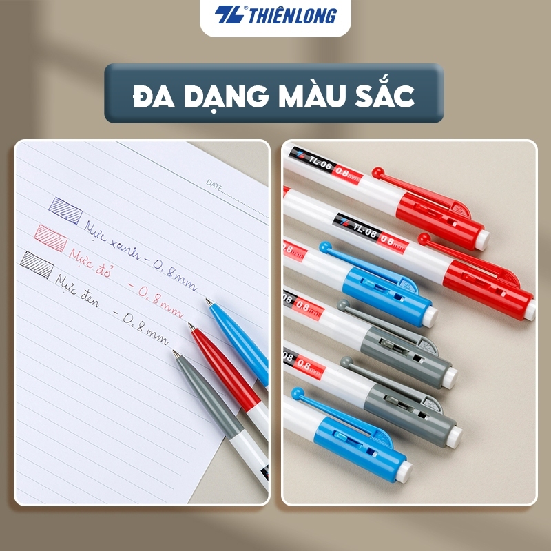 Combo Bút bi Thiên Long TL-08 xanh
