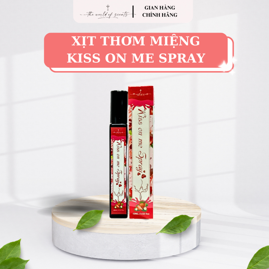 Xịt Thơm Miệng Nam Nữ Vị Dâu Tây Kiss On Me - Kissing Spray lọ 10ml