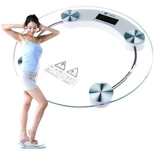 Cân Sức Khỏe 180kg Tròn. ÂN SỨC KHỎE ĐIÊN TỬ KÍNH CƯỜNG LỰC TRÒN 180KG RẤT TIỆN ICH CHO MÒI NHÀ