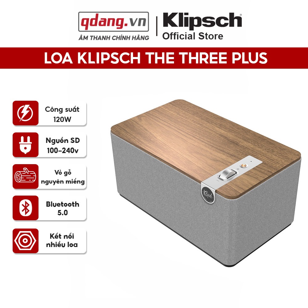 Loa Klipsch The Three Plus | Loa bluetooth di động 120W, Loa Mỹ, Hàng chính hãng.
