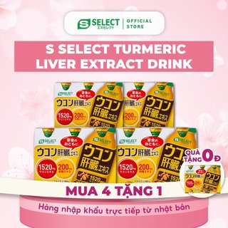  Nước Uống Bổ Gan Hỗ Trợ Gan Turmeric Liver Extract S Select Nhật Bản (Hộp 6 lọ)