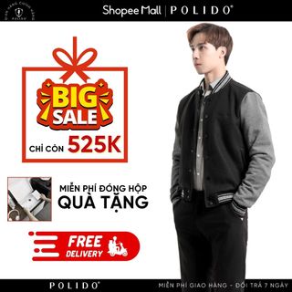 Áo khoác bomber nam ceffylo chất dạ phối nỉ màu đen xám có mũ ấm áp chuẩn style