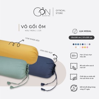 [Nhiều màu] Vỏ Gối Ôm Gòn Bedding Lụa Modal Hàn Quốc Màu Trơn 35x100 cm