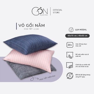  01 Vỏ Gối Nằm Gòn Bedding Lụa Modal Hàn Quốc 50x70 cm Họa Tiết Hiện Đại