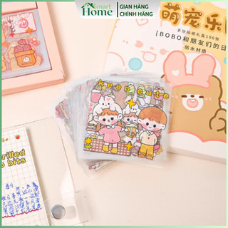Sticker họa tiết hoạt hình dễ thương sticker trang trí đồ dùng sách vở smarthome - st01