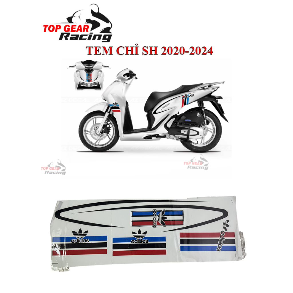 Decal Tem Dán Xe SH 2020 - 2024 Adidas