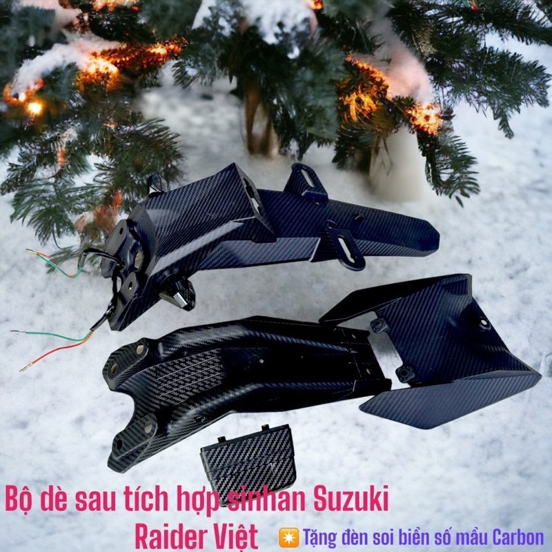 Bộ choá dè sau Suzuki Satria Fi gắn Raider Việt