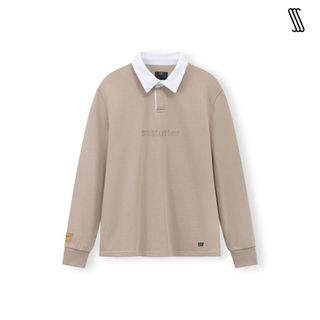 Áo nỉ tay dài cổ đức nam nữ SSSTUTTER áo thun tay dài cổ bẻ nỉ chân cua in logo SSS. HENLEY SWEATSHIRT