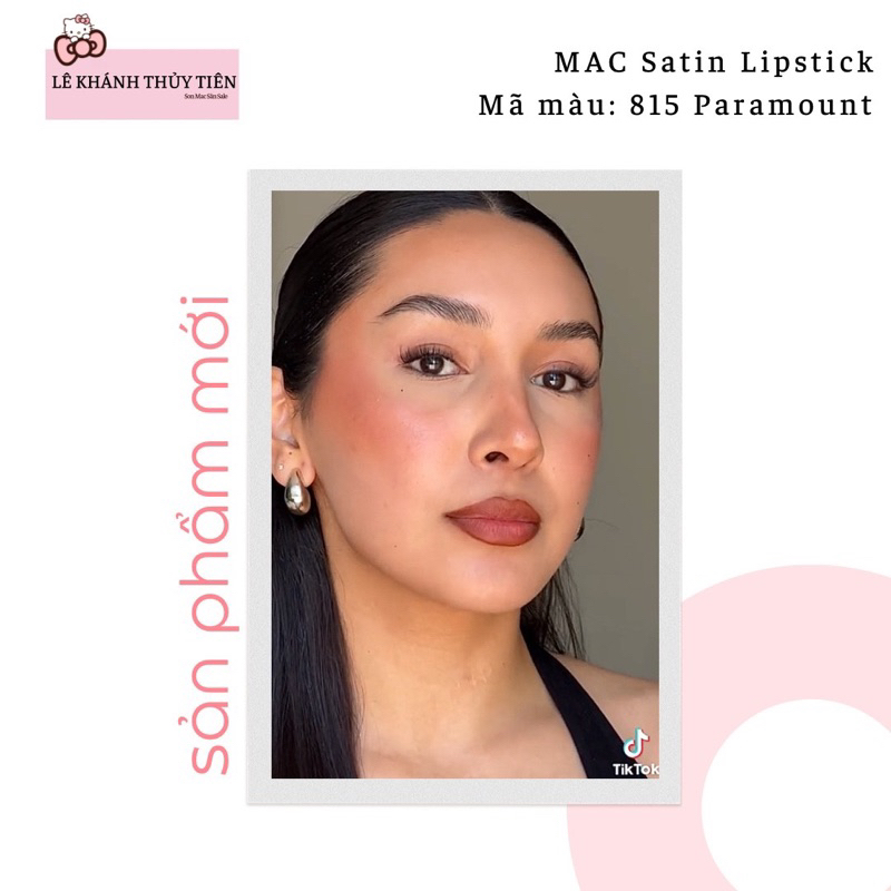 Son MAC Satin Lipstick - màu 815 Paramount (CÓ ẢNH THẬT)