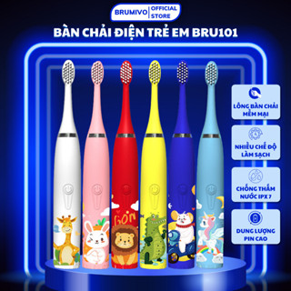 Bàn Chải Điện Cho Bé BRUMIVO Chống Nước Siêu Bền Lông Mềm Cho Bé Từ 3 Tuổi