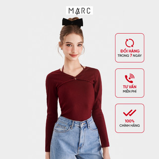 Áo thun gân form ôm tay dài cutout ngực - cbqt012624