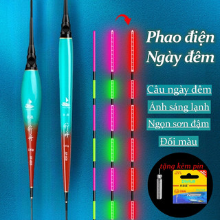 Phao Câu Đài Đêm , Phao Điện Đổi Màu, chống lóa mắt, mỏi mắt, siêu nhạy ( Tặng pin) PCD1