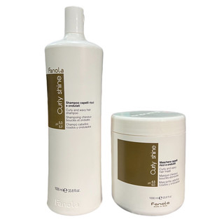 Combo dầu gội và hấp dầu dưỡng tóc xoăn Fanola Curly & Wavy 1000mlx2