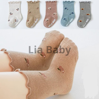 Tất Bèo Cổ Cao Chống Trượt Cho Bé Gái- Vớ Bèo Nhún Họa Tiết Nhiều Màu Sắc