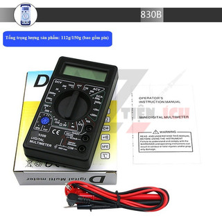 Đồng hồ đo điện dt 830b nhỏ gọn, đồng hồ đo điện ampe, ampe kế vạn năng kỹ thuật số dt830b