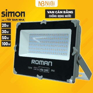 Đèn pha led roman elc1026 100w có van áp suất, đèn led pha ngoài trời và đèn pha led 100w ip66, bảo hành 12 tháng