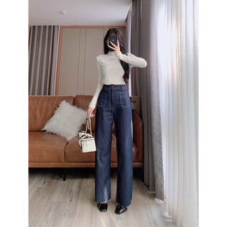 Quần jeans suông 2 túi