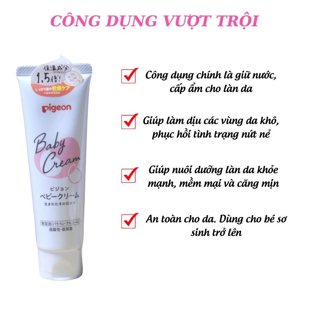 Kem Dưỡng Ẩm Cho Bé Pigeon Baby Cream Nội Địa Nhật 50g
