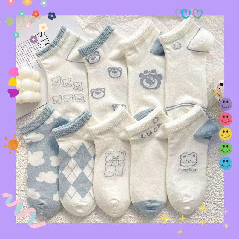 Vớ tất cổ ngắn Blue Bear ⛅️(10mẫu)