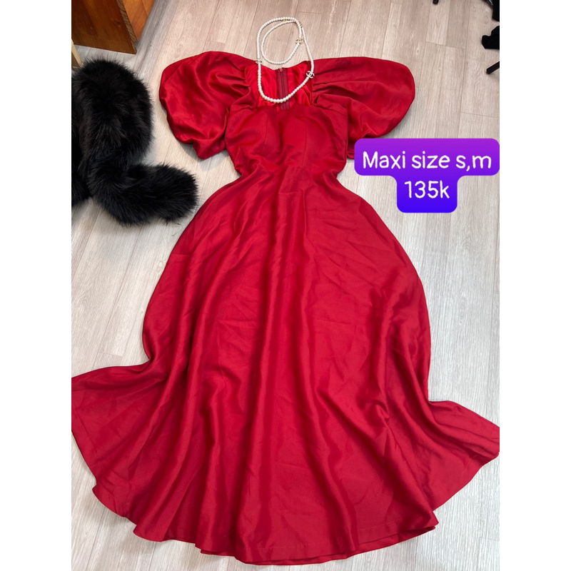 đầm maxi tay phồng đi tiệc tl