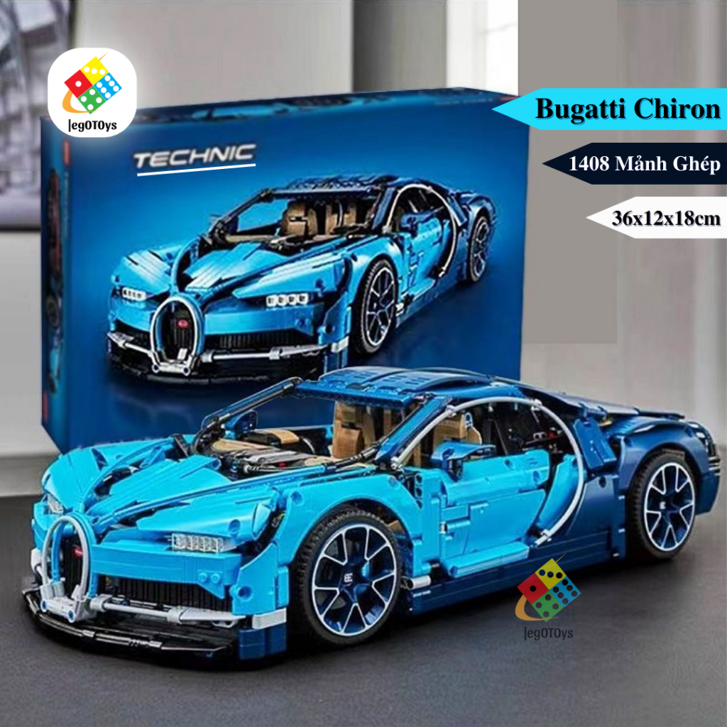Mô hình lắp ráp Siêu Xe Bugati Chiron 1408 mảnh ghép - Bộ Sưu Tập Mô Hình Lắp Ráp Siêu Xe Đua - chủ đề Tecnicall