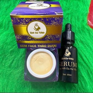 (CTX79) COMBO KEM TÍM THẢO DƯỢC VỚI SERUM BÍCH CAO WHITE