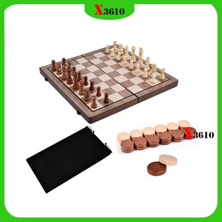  Bộ cờ vua gỗ tần bì bàn gấp cao cấp có nam châm   có hộp đựng   
