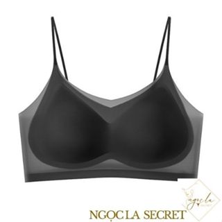 Áo bra / áo lót nữ dây sợi bún chất su trong suốt không gọng đệm mỏng AB016