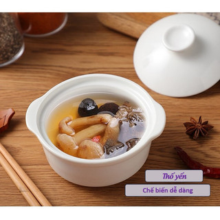 thố chưng yến bằng sứ