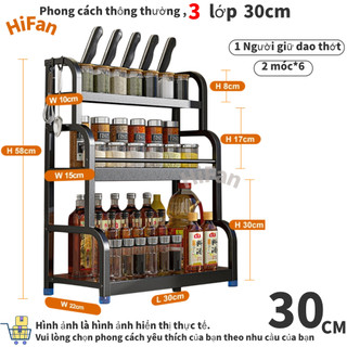 2/3 tầng kệ gia vị để bàn nhà bếp khung sắt sơn tĩnh điện 30cm