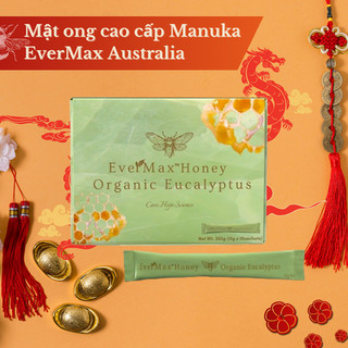 Mật Ong Australia Eucalyptus EverMax organic honey dạng gói hộp Quà Tết 225g