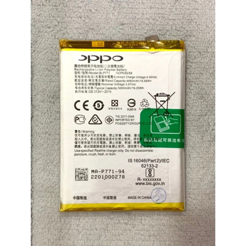 Pin Oppo BLP771 / Realme 6i / Realme 7i bảo hành 6 tháng