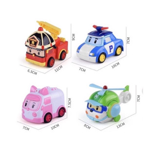 Set 4 xe Poli chạy đà Đội cứu hộ Robocar