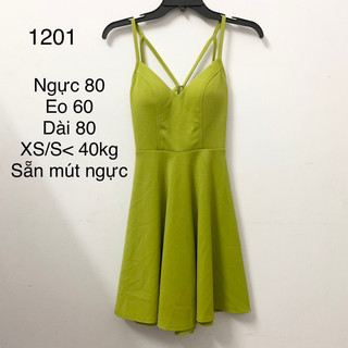 Thanh lý đầm dây hở lưng, pass đầm mini đan dây lưng 2hand
