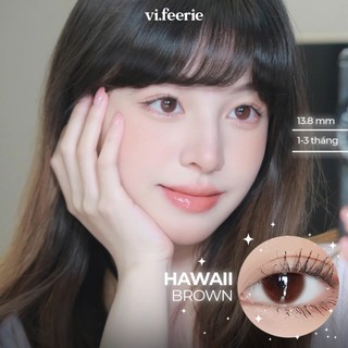 Kính áp tròng nâu choco Hawaii Brown đủ độ cận-VF Lens