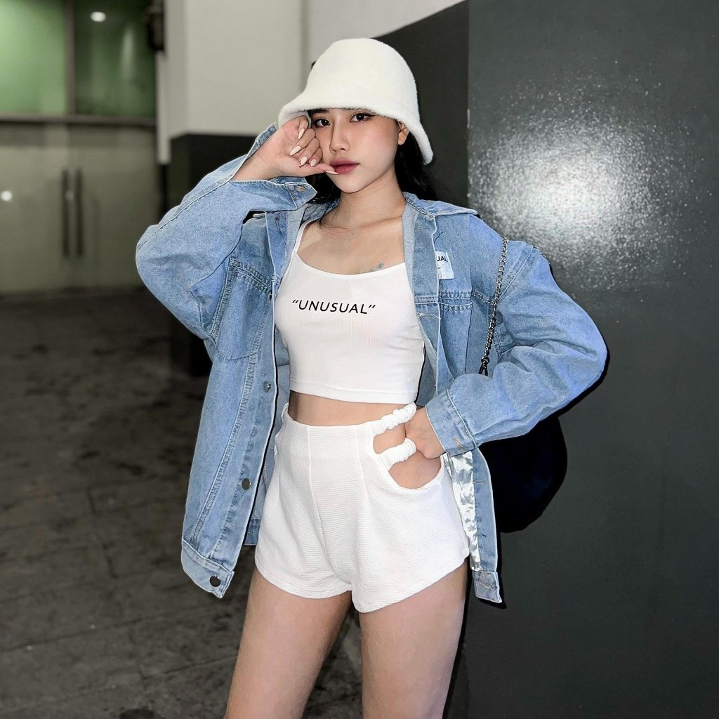 Áo Crop 2s Unu 2 Lớp Hottrend 3027
