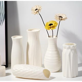 Lọ hoa,bình hoa decor bằng nhựa giả gốm để bàn trang trí