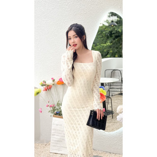 V9-Váy Ren Hoạ Tiết Xinh Xẻo