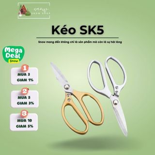 Kéo làm bếp đa năng siêu phẩm sk5 siêu sắc, kéo cắt gà, cắt vịt, cắt thịt, cắt rau củ quả