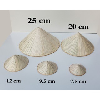 Nón lá size 7.5cm-25cm có dây buộc