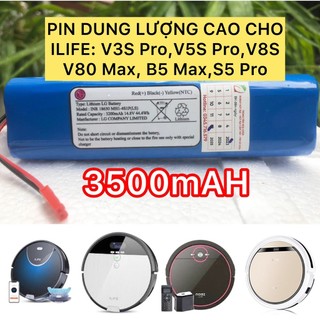 Pin chính hãng lg 35000mah-bh 6 tháng) nâng cấp cho robot ilife ilife v3s pro, v5s pro, v8s, v80 max, b5 max, s5 pro