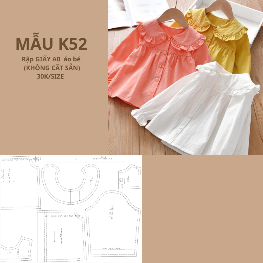 RẬP GIẤY A0 ÁO BÉ K52