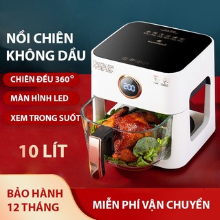 Nồi chiên không dầu shenhua 10 lít lồng kính xuyên thấu, chiên đều 360 độ - bảo hành 12 tháng