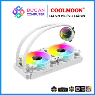 Tản Nhiệt Nước All in One Coolmoon IM240 Led ARGB Gương Vô Cực - Màu Trắng